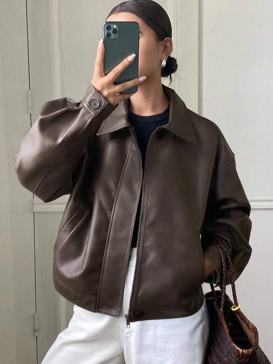 Jaqueta Aurora PU Oversized