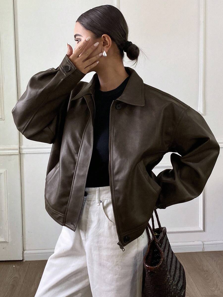 Jaqueta Aurora PU Oversized