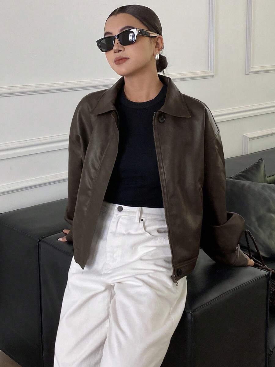Jaqueta Aurora PU Oversized