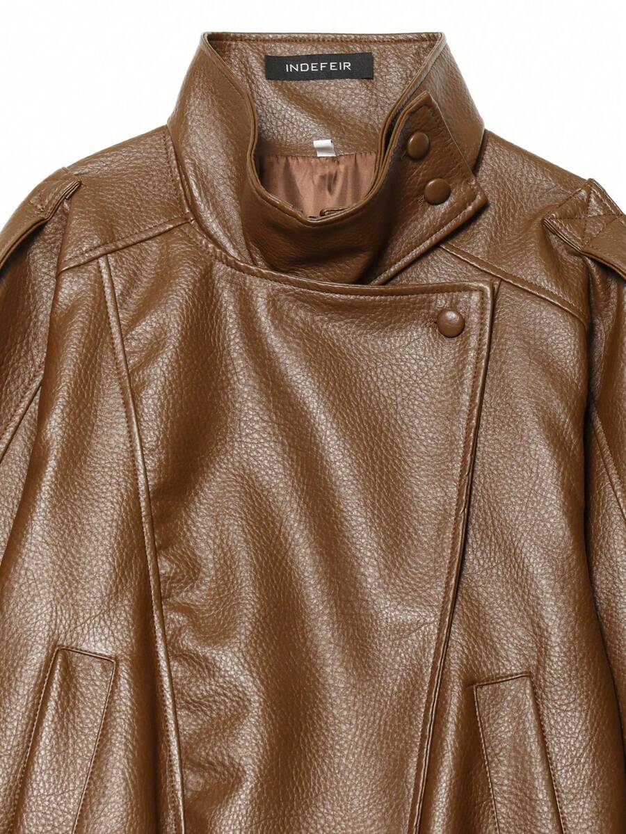 Jaqueta Valentina Leather Noir