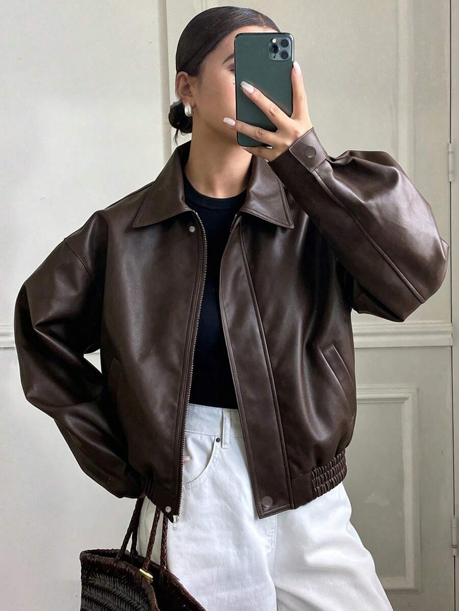 Jaqueta Aurora PU Oversized