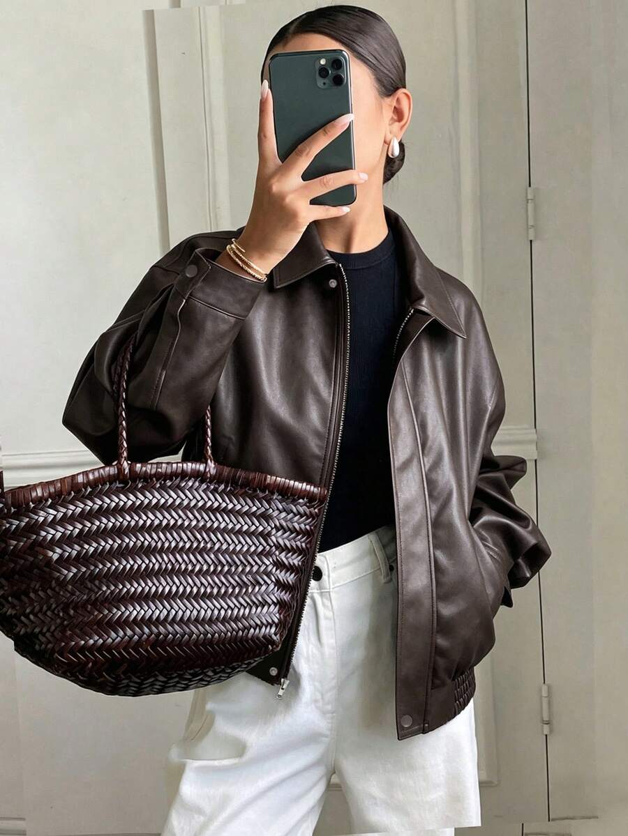 Jaqueta Aurora PU Oversized