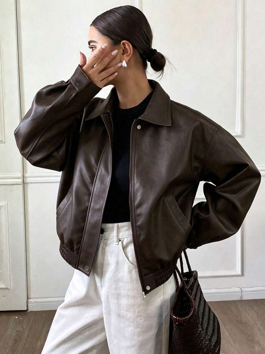 Jaqueta Aurora PU Oversized