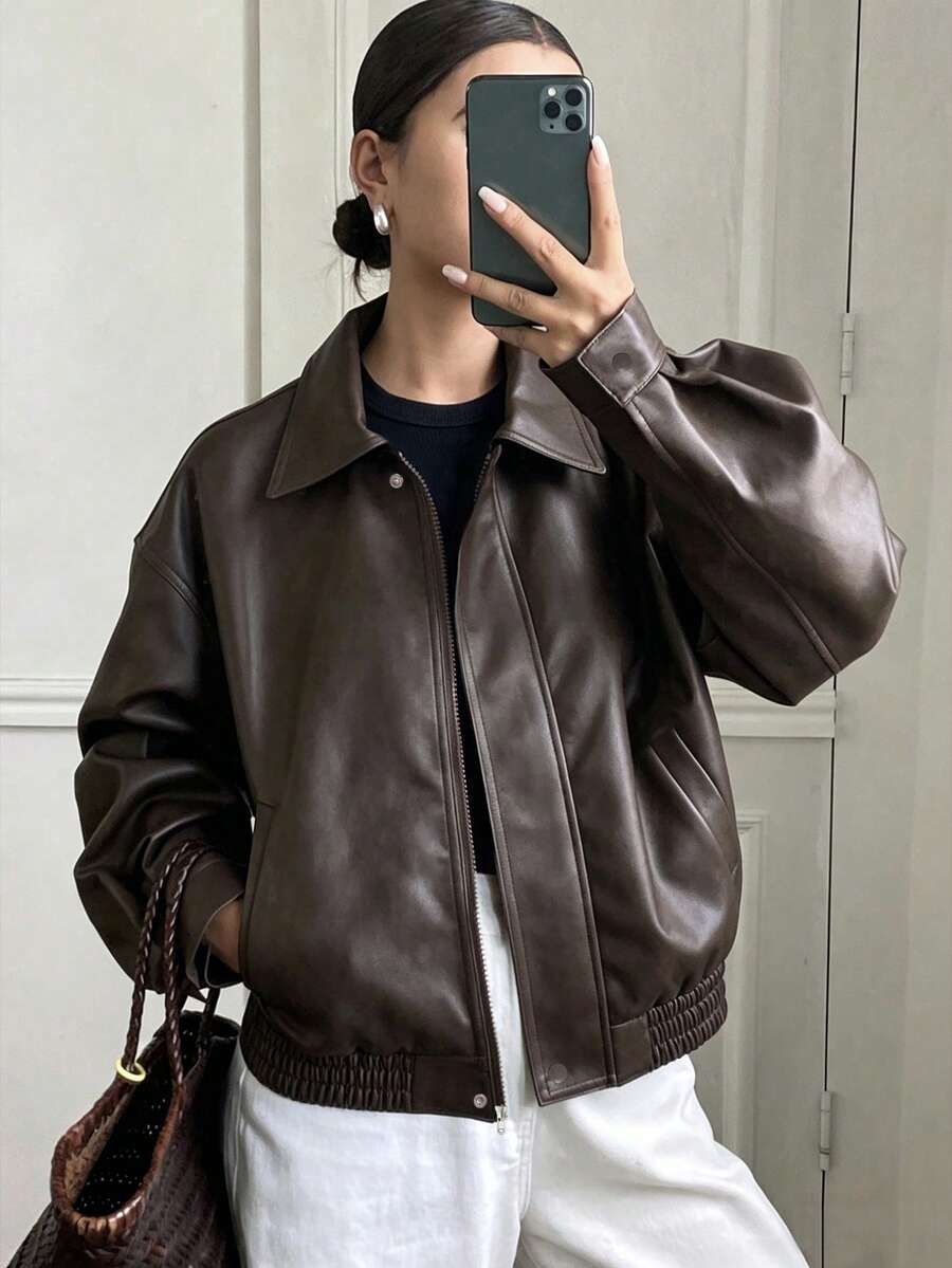 Jaqueta Aurora PU Oversized