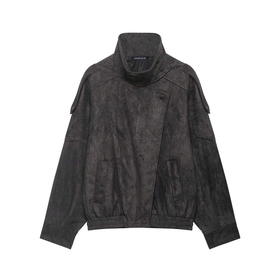 Jaqueta Valentina Leather Noir