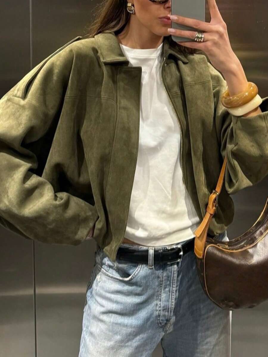 Jaqueta Valentina Suede Military