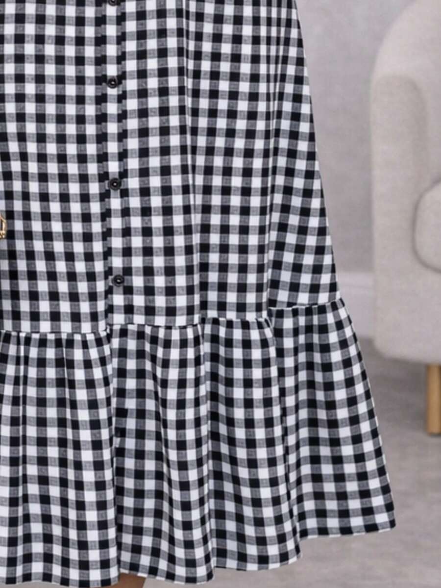 Vestido Camille Xadrez Elegance