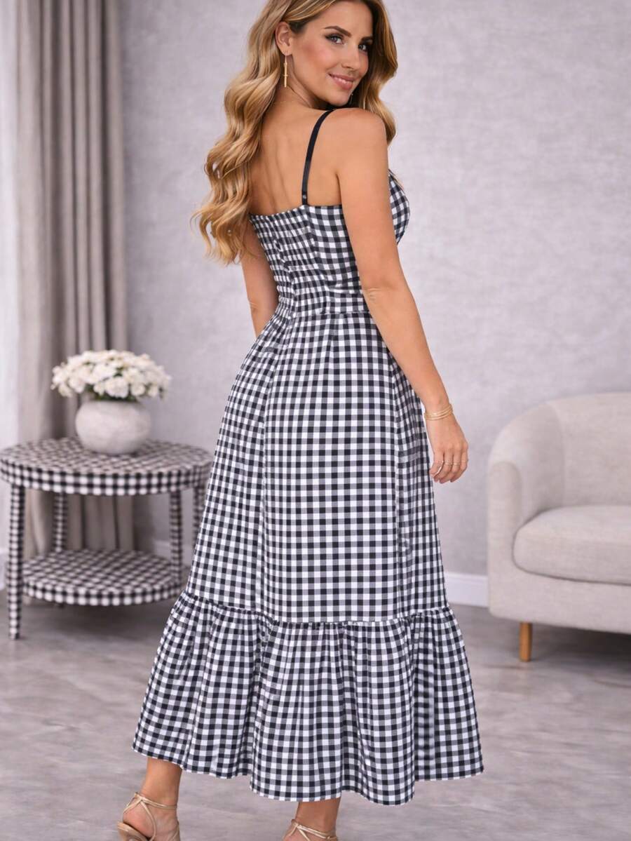 Vestido Camille Xadrez Elegance