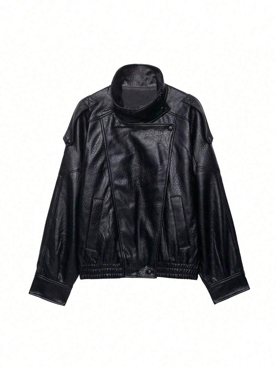 Jaqueta Valentina Leather Noir