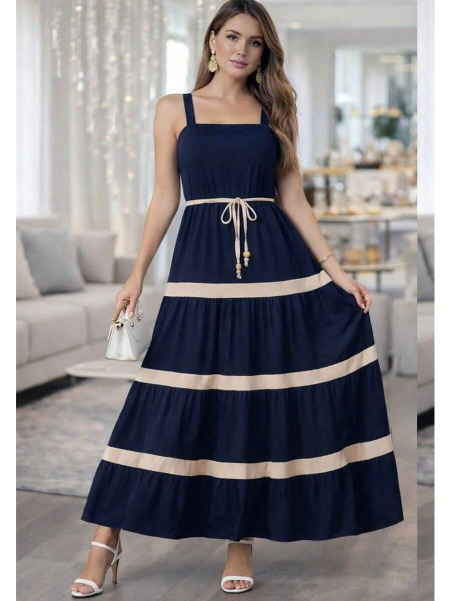 Vestido Lavinia Striped Elegance