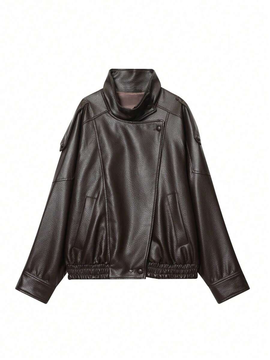 Jaqueta Valentina Leather Noir