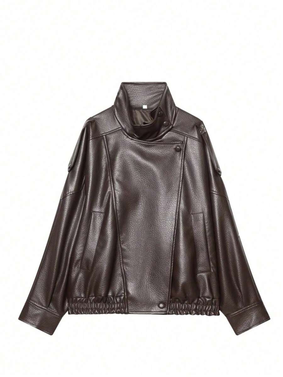 Jaqueta Valentina Leather Noir