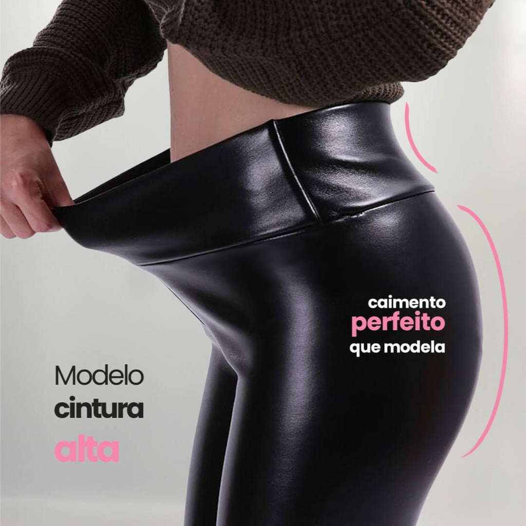 Calça de Couro Aveludada - LegHot™ [COMPRE 1 LEVE 2] + Brinde Necessaire